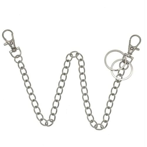 43cm Stainless Steel Punk Hip-hop Trendy Belt Waist Key Ring Trouser Chain Male Pants Chain Men Jeans Punk Silver Wallet Chain