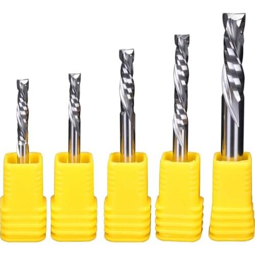 5PCS/set UP DOWN Cut 3.175×22mm Two Flutes woodworking Router bit compression cnc milling cutter