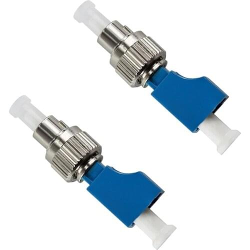 5pcs/lot Short Type LC Female to FC Male Fiber Optic Adapter Hybrid Optical Adapter For Optical Power Meter Red Light Converter