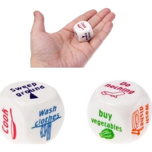6Pcs/Set Funny Couples Families Housework Distribution Party Drink Decider Dice Game