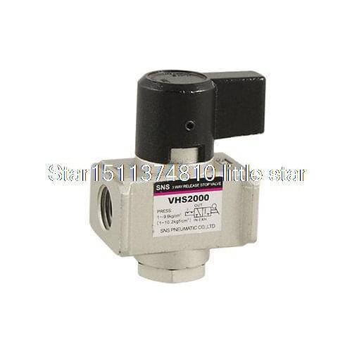 Black Knob Residual Pressure Relief 3 Port Manual Valve