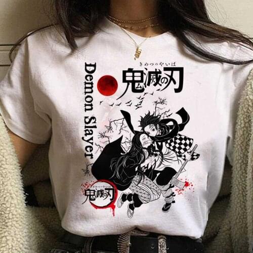 Japanese Anime Demon Slayer T Shirt Graphic Tees Men Harajuku Cartoon Kimetsu No Yaiba Funny T Shirt Unisex T-shirt Male SUNOWE