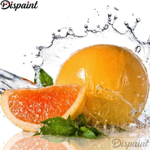 Dispaint Full Square/Round Drill 5D DIY Diamond Painting "Fruit orange" Embroidery Cross Stitch 3D Home Decor A11638