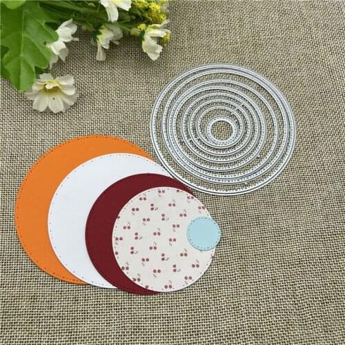 8pcs Circles Metal Cutting Dies Stencils for DIY Scrapbooking Decorative Embossing DIY Paper Cards