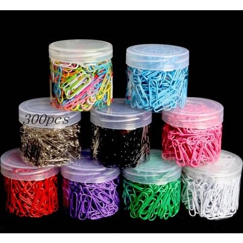 Metal Paper Clip Color Paper Clip Bucket Creative Multi-color Cartoon Paper Clip Custom Desktop Products 28mm Stationery