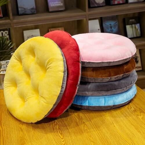 Cute Biscuits Cushion Armchair Sofa Decor Backrest Soft Throw Pillow Round Rectangle Floor Tatami Futon Yoga Mat