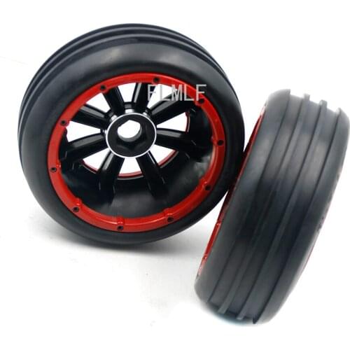 Front and Rear Wheel Tyres Set Fit for 1/5 HPI ROVAN ROFUN KM GTB TS BAJA 5B