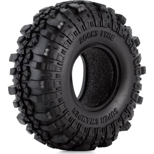 4PCS 108MM 1.9" Rubber Rock Terrain Truck Wheel Tires for 1:10 Scale RC Crawler Axial SCX10 90046 AXI03007 Tamiya CC01 D90