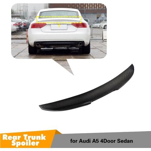 Carbon Fiber Spoiler For Audi A5 4 Door 2009-2016 High Quality Spoilers Auto Accessories