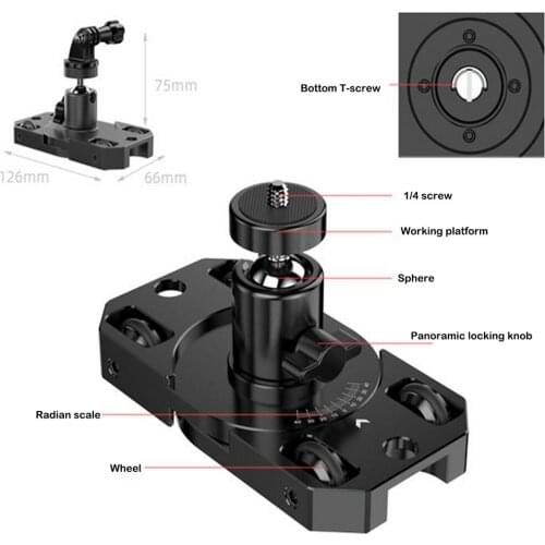 Camera Stabilizer Mini Photography Metal Bracket Holder for Gopro/OSMO Action/ Osmo Pocket/ For Insta360 One R Action Camera