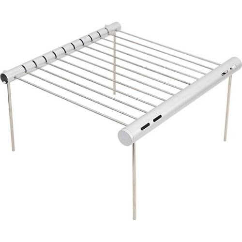 BBQ Rack Stainless Steel Barbecue Stand Portable Stove Grill Accessories Home Park Use Charcoal Assembly Bracket Tool