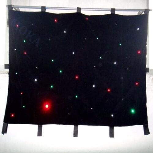 2m*3m RGBW LED Star Curtain Wedding Stage Backdrop Cloth Stage Background DMX 512 Controller For Wedding Decoration
