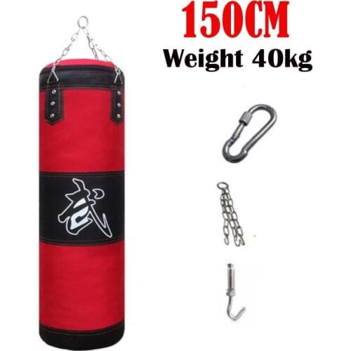 150CM Heavy Boxing Bag 40kg Adult Hollow Sandbag Thickened Canvas Taekwondo Kick Punching Bag Indoor Muay Thai Training SandBag