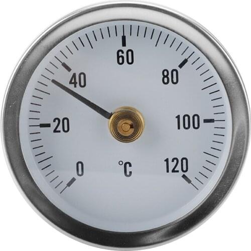 0-120℃ Stainless Steel Pointer Thermometer High Precision Spring Clip Thermometer Bimetal Bedroom Decorations Household Items