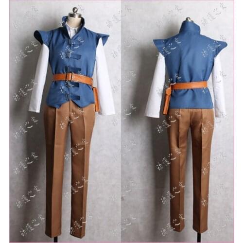 Tangled Flynn Rider costume cosplay Prince Flynn Cosplay For Men Party Wearing Custom Made