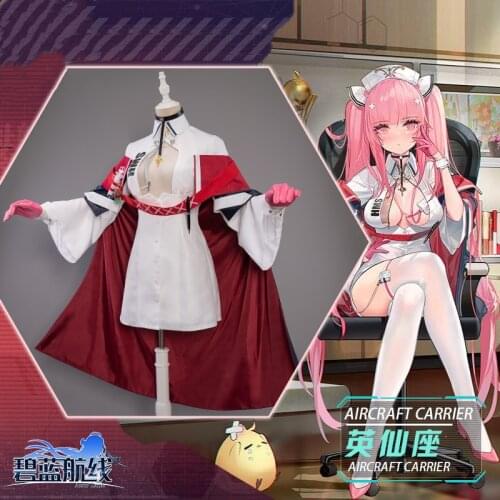 Anime Azur Lane Perseus The Pink Nurse Uniform Dress Sexy Outfit+cloak Cosplay Costume Halloween Women Free Shipping New 2020