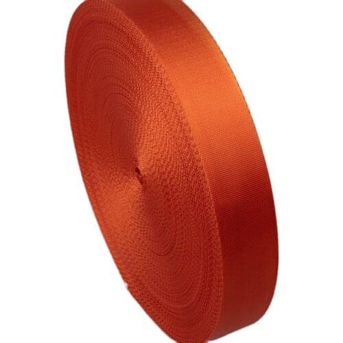 100% nylon webbing orange color,3.8CM width ,1mm thickness in stock for sale