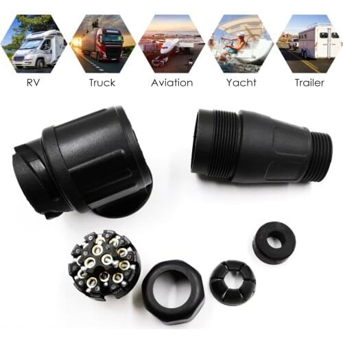 13-Pin Trailer Connector Part Plug&Socket for 12 V Trailer System