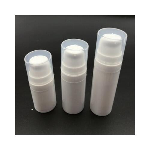 5ml 10ml 15ml Plastic vacuum pressure emulsion bottle with lotion pump on travelling cosmetic packaging Empty airless pump