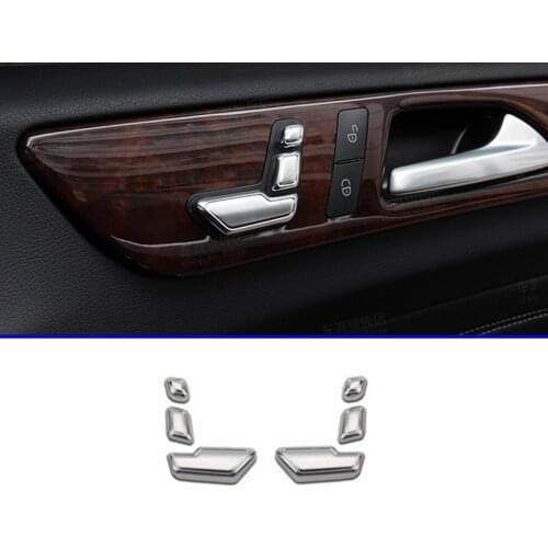 6pcs Chrome Seat Adjust Button Cover Trim For Mercedes Benz W246 W212 218 W146 X204 X156 B E CLS GLA GLK ML Class Accessories
