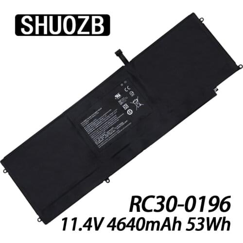 SHUOZB Laptop Battery RC30-0196 11.4V 4640MAH 53WH for Razer Blade Stealth 2016 v2 i7-7500U 3ICP4 / 92/80 Free Shipping