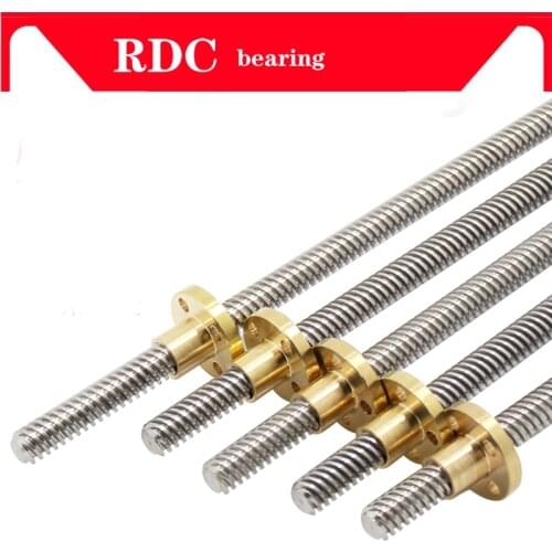 Free shipping 3D Printer &CNC THSL-500-8D Length 600mm T-type Stepper Motor Trapezoidal Lead Screw 8MM Thread 8mm T8