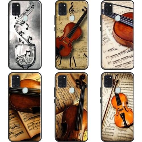 Violin and Musical Note Case For Samsung A51 A71 A11 A31 A10 A20 S A30 A40 A50 A70 A21S A20e A12 A32 A52 A72 Cover