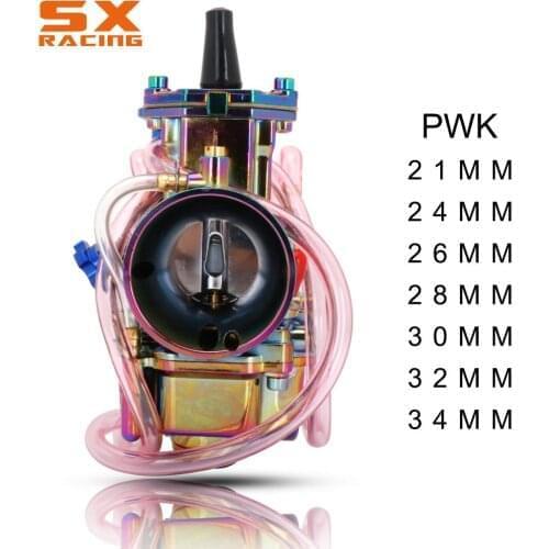 Moto Universal Colorful Racing Scooter Carburetor 21 24 26 28 30 32 34 36 38 40 42 mm Carburador For Keihin PWK With Power Jet