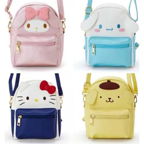 Kawali Mymelody Onpompurin Kitty Kuromi Cinnamorol Anime New Fashion Backpack Travel Bag Utility Pack Girls Boys Kids Toys