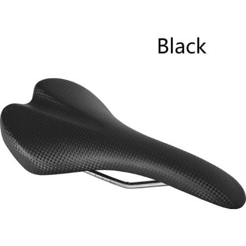 PVC Bicycle Saddle Leather Mountain Road Bike Saddle Soft Comfortable Bike Cycling Seat 2 Color Bicycle Part Bicycle Seat