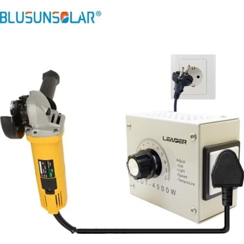 SCR Dimmer Portable Speed Temperature Light Voltage Adjustable Regulator AC 220V 4000W Compact Variable Voltage Controller