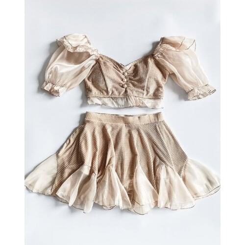 GLAUKE swimsuit girl 21 new conservative split skirt