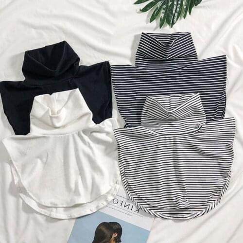Women Girl Fake Collar Casual Style High Neck for Sweater Blouse B95F