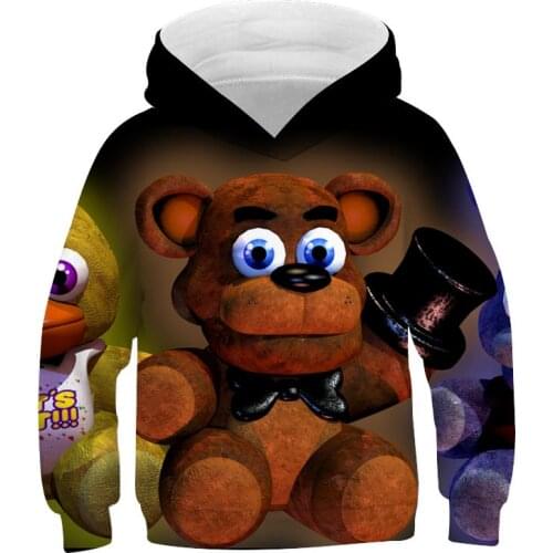 New Autumn 3D print Five Nights at Freddys Sweatshirt For Boys School Hoodies For Girls FNAF Costume For Teens Sport Clothes