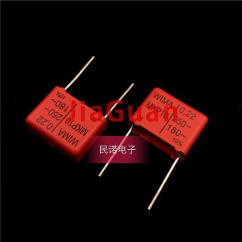 10PCS RED WIMA MKP10 0.22UF 250V p15mm original new MKP-10 224/250V audio 220nf film 224 PCM15 hot sale 250V0.22UF