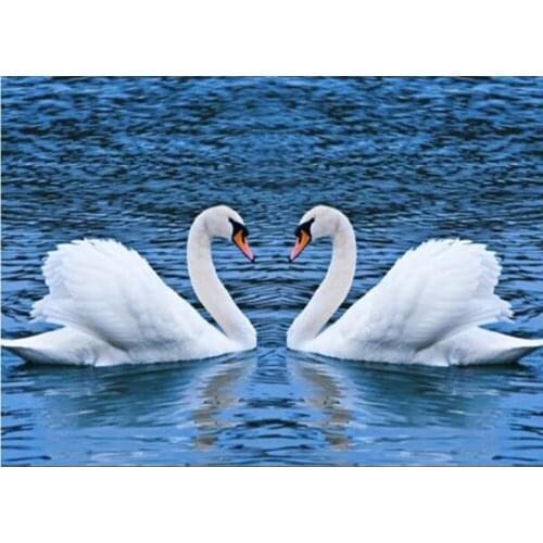 Full Square/Round 5D DIY Diamond Painting Swan Lake Rhinestones Mosaic Diamond Embroidery Sale home decoration pictures FG1783