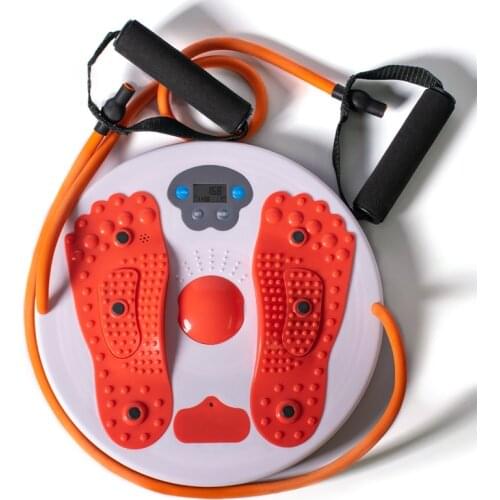 Calorie Counter Fitness Twisting Disc Bodybuilding Twister Ankle Body Aerobic Exercise Gym Twister Magnet Massager Elastic Rope