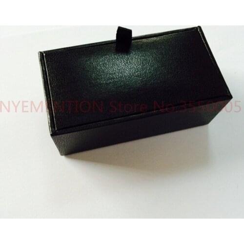Wedding Gift Boxes 20pcs/lot Black Shirt Cufflink Box Cufflink Gift Case Holder Jewelry Packaging Boxes Organizer Black
