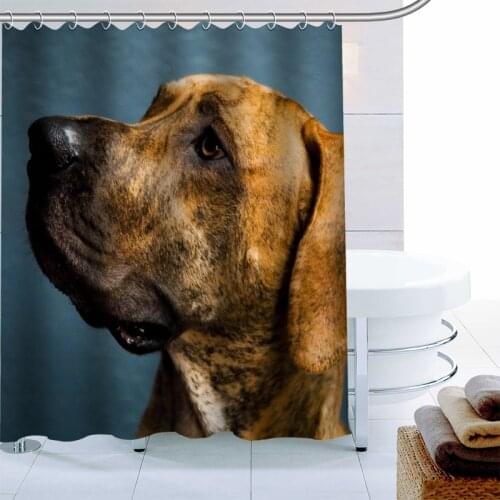 Great Dane Dog Shower Curtain Polyester Fabric Print Bath Curtains For Bathroom Waterproof Bath Curtain Hook Modern Eco-Friendly