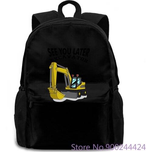 See You Later Excavator | Toddler Boy Famous Harajuku women men backpack laptop travel school adult student