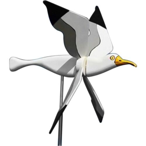 Funny Whirligig Asuka Series Windmill Ornaments Seagull Windmill Holiday Gift Garden Decoration
