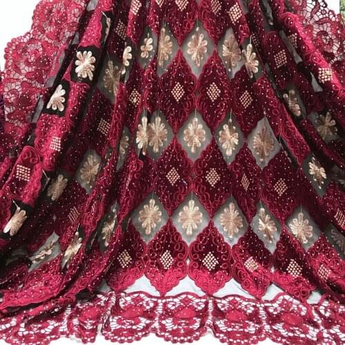 African Lace Fabric 2021 Swiss High Quality Swiss Sheer Lace with Stones for Women J34931