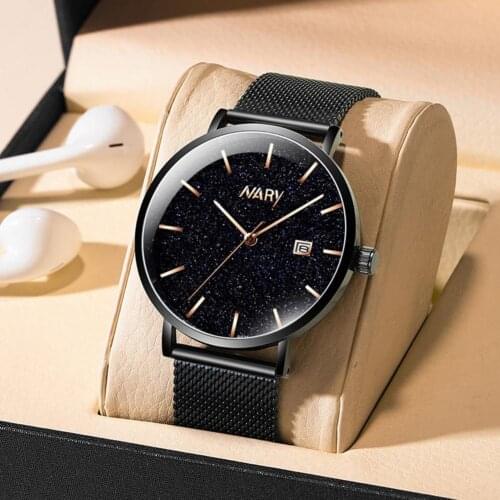 NARY Luxury Watches Quartz Watch Stainless Steel Dial Casual Bracele Watch Womens wristwatch watches women fashion watch 2021