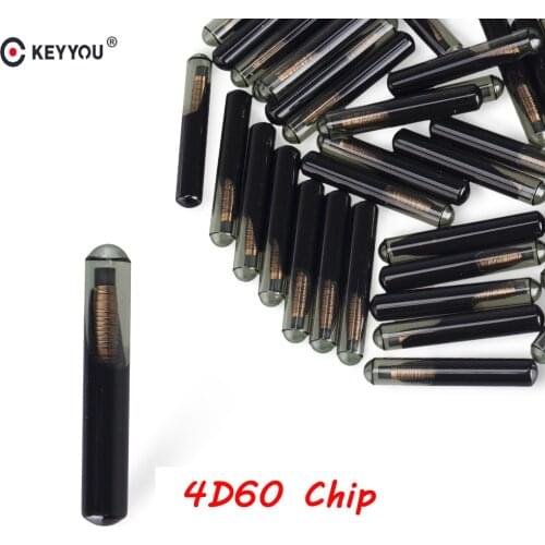 KEYYOU 10x Car Key Chip Blank 4D60 Glassy Transponder Key Chip For Ford Connect Fiesta Focus Ka Mondeo ID 4D 60 Auto Chip