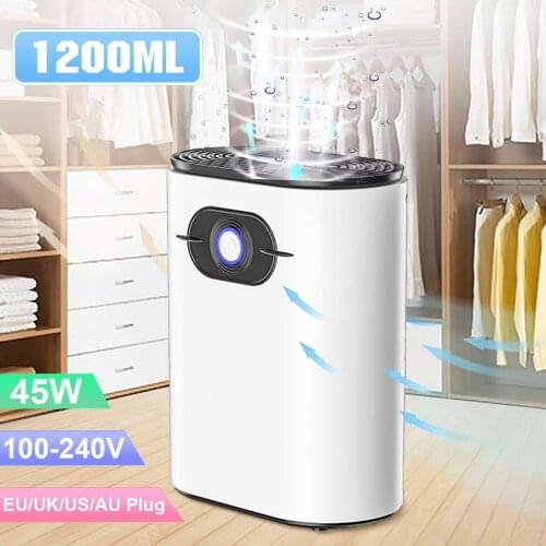 1200ml Home Dehumidifier Negative Ion Air Cleaner Energy Saving Air Dryer Low Noise Water Tank Auto-off Moisture Absorbing