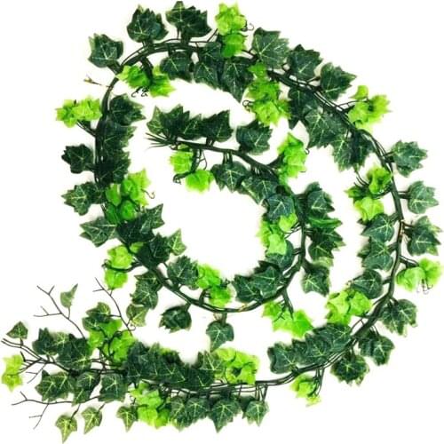 2.5M Home Decor plastic Evergreen Cirrus Artificial Flower Rattan Garland Plants Vine Fake Foliage Flowers