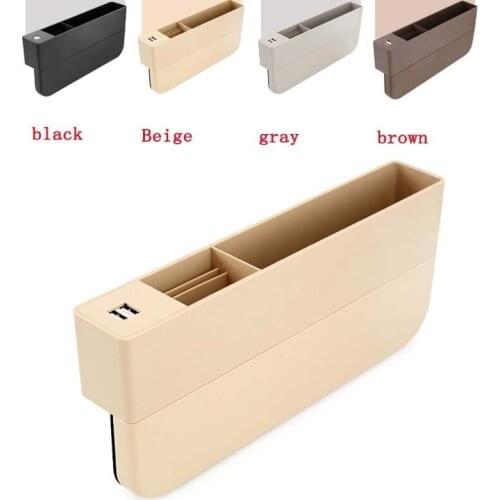 1pcs Car Seat Clearance Slit Pocket Storage Organizer Key Phone Coin Holder Box PU Case Pocket Car Seat Side