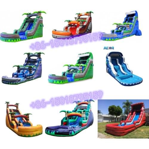 Commercial Kids Jumpers Bounce House Backyard Inflatable Water Slides Manufacturer Waterslide Pool Water Slide