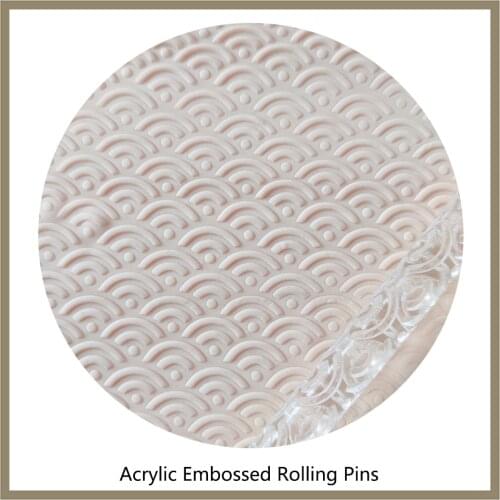 Kitchen Accessories Dough Tools Fondant Decoration Acrylic Embossed 3D Rolling Pin Bakery