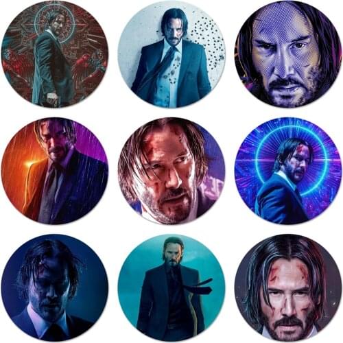 Keanu Reeves John Wick Icons Pins Badge Decoration Brooches Metal Badges For Clothes Backpack Decoration